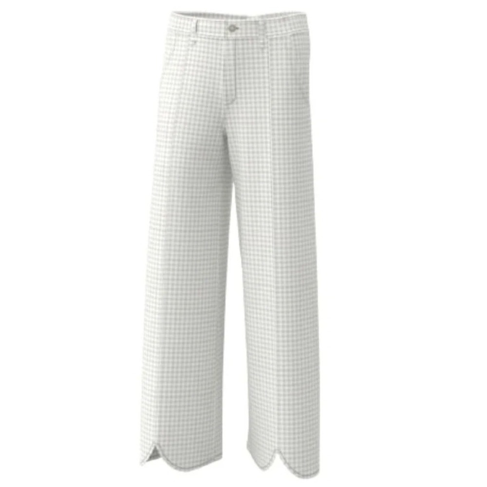 A. Putnam NWT Tulip Pant Womens 6 Birch Check Beige Golf Plaid